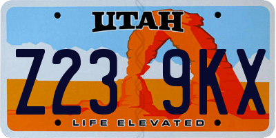 UT license plate Z239KX