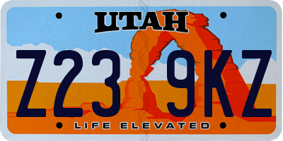 UT license plate Z239KZ