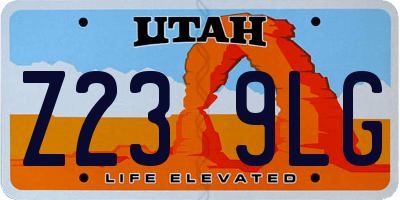 UT license plate Z239LG