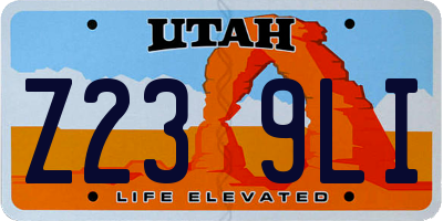 UT license plate Z239LI