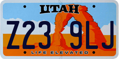 UT license plate Z239LJ