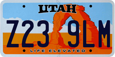 UT license plate Z239LM
