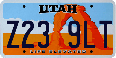 UT license plate Z239LT