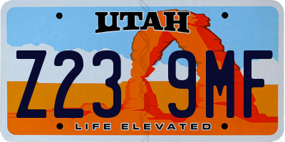 UT license plate Z239MF