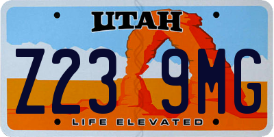 UT license plate Z239MG