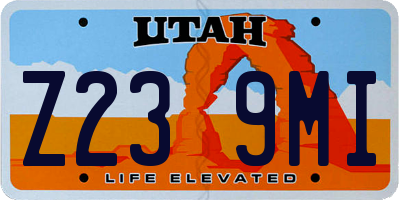 UT license plate Z239MI