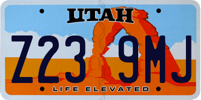 UT license plate Z239MJ