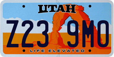 UT license plate Z239MO
