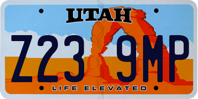 UT license plate Z239MP