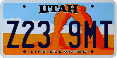 UT license plate Z239MT