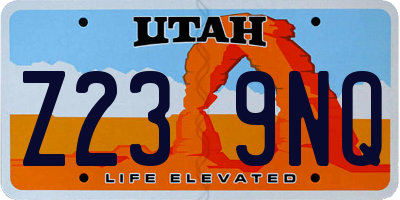 UT license plate Z239NQ
