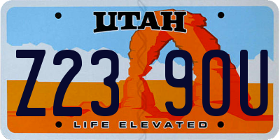 UT license plate Z239OU