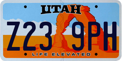 UT license plate Z239PH