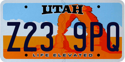 UT license plate Z239PQ