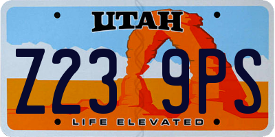 UT license plate Z239PS
