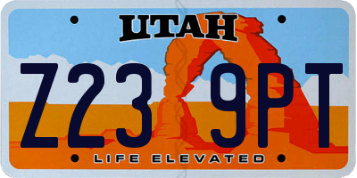 UT license plate Z239PT