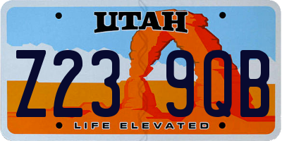 UT license plate Z239QB