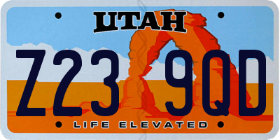 UT license plate Z239QD
