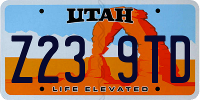 UT license plate Z239TD