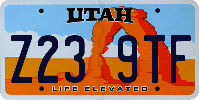 UT license plate Z239TF