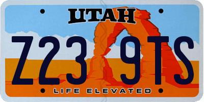 UT license plate Z239TS
