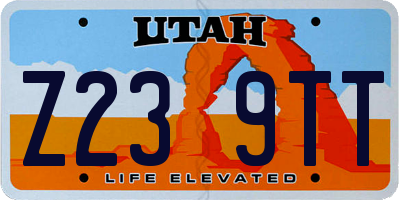 UT license plate Z239TT