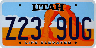 UT license plate Z239UG