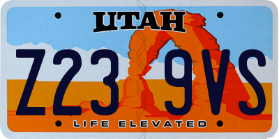 UT license plate Z239VS