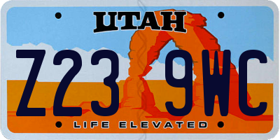 UT license plate Z239WC
