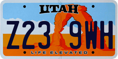 UT license plate Z239WH