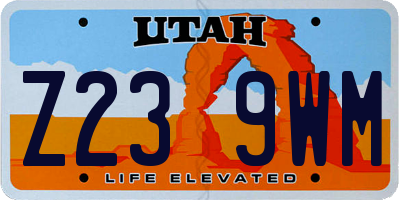 UT license plate Z239WM