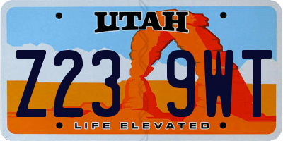 UT license plate Z239WT