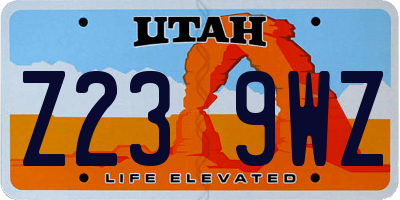 UT license plate Z239WZ