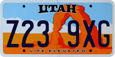 UT license plate Z239XG