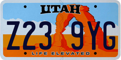 UT license plate Z239YG