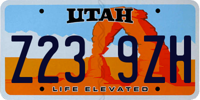 UT license plate Z239ZH