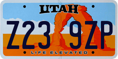 UT license plate Z239ZP