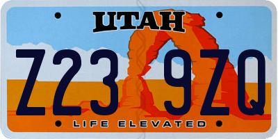 UT license plate Z239ZQ