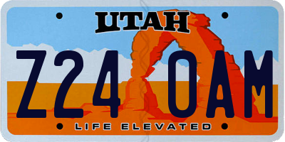 UT license plate Z240AM