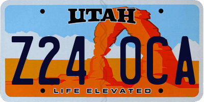 UT license plate Z240CA