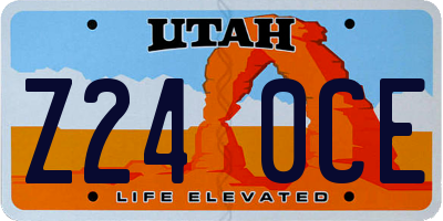 UT license plate Z240CE