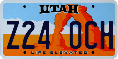 UT license plate Z240CH
