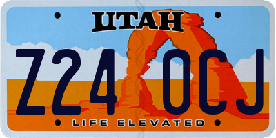 UT license plate Z240CJ