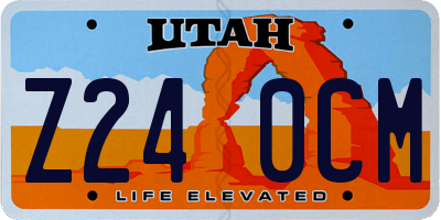 UT license plate Z240CM