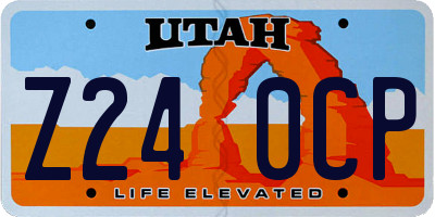 UT license plate Z240CP