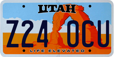 UT license plate Z240CU