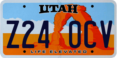 UT license plate Z240CV