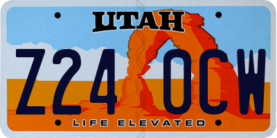 UT license plate Z240CW