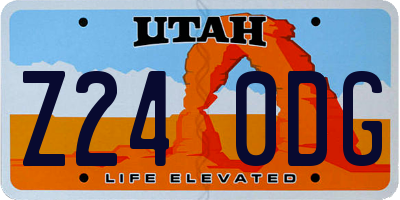 UT license plate Z240DG