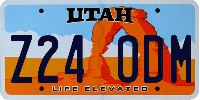 UT license plate Z240DM